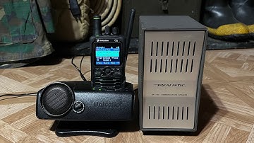 RadioShack Realistic SP-150 Communications Speaker Preview on the Unication G5 Amplified Charger ￼