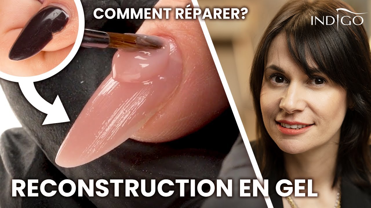 Reconstruction en gel et ongle fissuré - comment le réparer? Remplissage | Indigo Nails Français