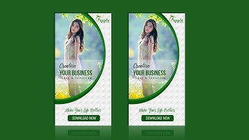 300x600 Ads Web Banner Design - Photoshop CC Tutorial