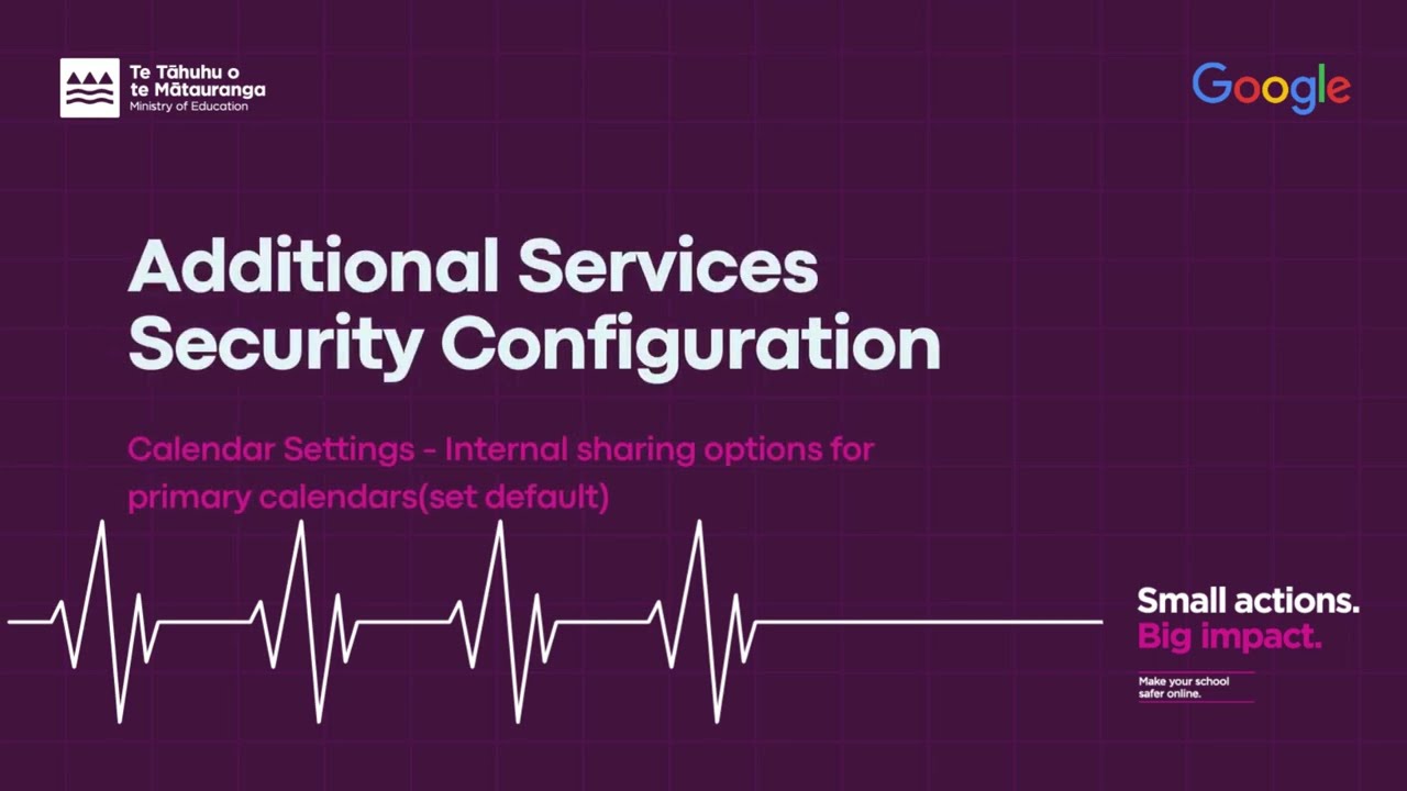Additional Services Security Configuration - Internal sharing options - primary calendars (default)