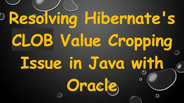 Resolving Hibernate
