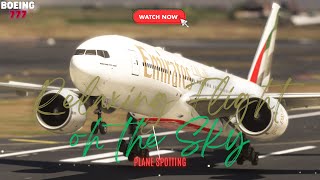 Very THRILLING BIG Airplane Landing!! Boeing 777 Emirates Landing at La Guardia Airport
