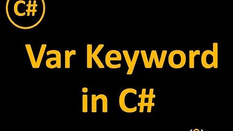 Var Keyword C# (Basic C# video tutorial)