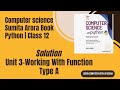 Solution Unit 3 | Type A |  Working With Function - Type A|Sumita Arora | CLASS 12