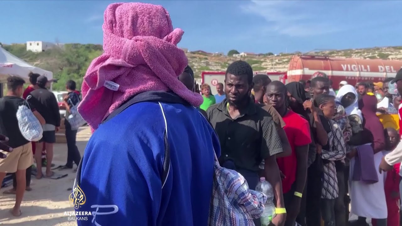 في حالة حرجة في لامبيدوزا، وصل 7000 شخص في غضون يومين
