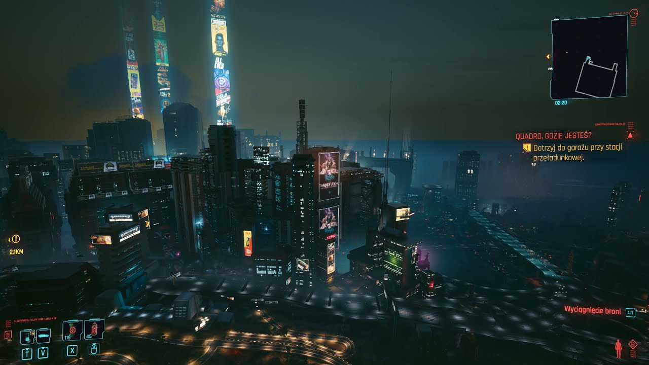 Cyberpunk 2077 | Jumping from the radio tower | No cheats - YouTube
