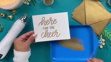 Holiday Cards with Gold Embossed Lettering