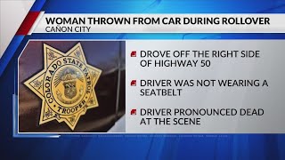Woman thrown from car during rollover on Hwy 50