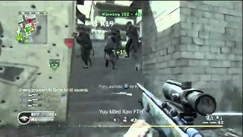 Insane 5 man no scope feed- Cod4