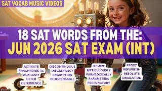 18 SAT Words | June 2026 SAT Exam - International | Learn by singing SAT Vocab