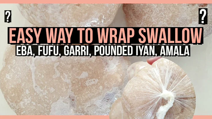 How to wrap fufu swallow, pounded yam, garri, eba, amala, make, semolina, poundo iyan, pounded iyan