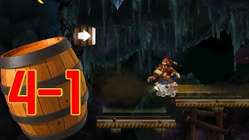 Donkey Kong Country Returns 3D: World 4-1 Rickety Rails