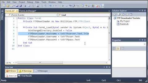Visual Basic Tutorial   180   FTP Downloader Part 3 Showing The Files In The Home Directory   YouTub