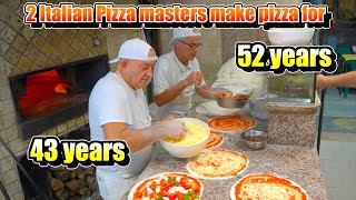The two have a combined total of about 100 years of pizza making experience in Roman pizzerias.