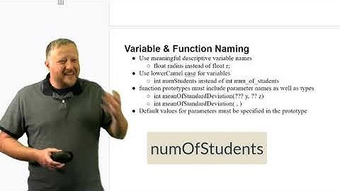 Variable and Function Naming