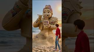 Saja Boys Goes Big Vs Huntrix Sand Sculpture Madness Soda Pop - Kpop Demon Hunters Shorts Meme