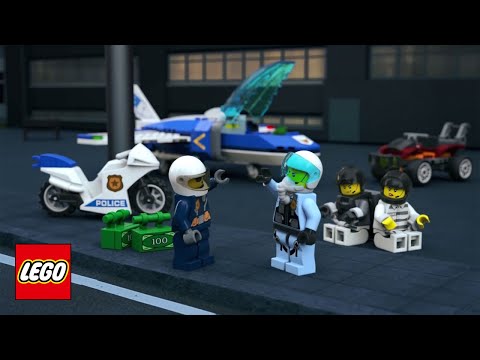 Building Lego City Sky Police Parachute SET 60208 4K. 