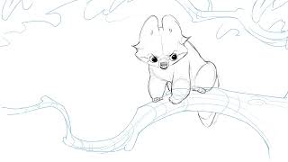 "Sad sack of emotion" sketch animation red panda :-3