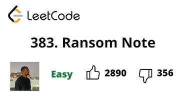 383. Ransom Note | Leetcode Daily Challenge August | 25-08-2022