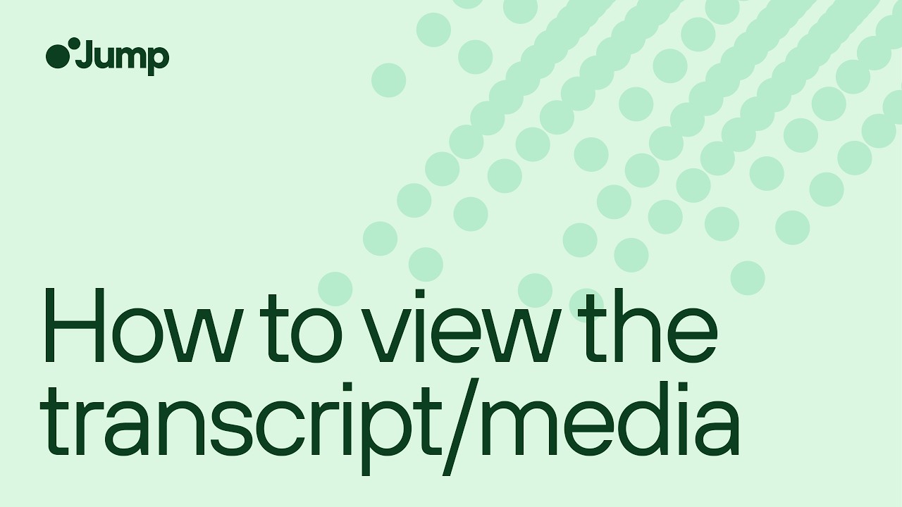 How to view the transcript/media - YouTube