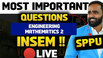 🔴 LIVE | MOST IMPORTANT QUESTIONS|INSEM|ENGINEERING MATHEMATICS 2|PRADEEP GIRI SIR