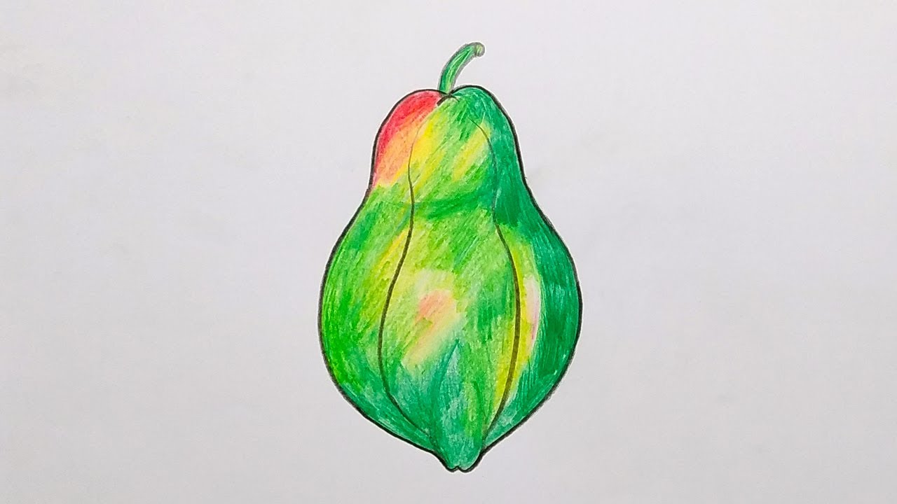 How To Draw A Real Papaya With Pencil Step By Step Easy Drawing And