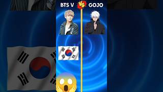 Gojo vs BTS V ⚡ Fan War Begins! #shorts #shortsfeed #viral #anime #bts #gojo #taehyung