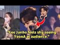 Lee junho publicly shows his shyness seeing yoona at audience during his concert