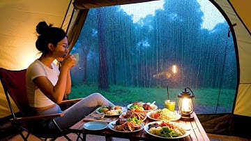 ASMR 4K | Hành Trình Cắm Trại Giữa Màn Mưa