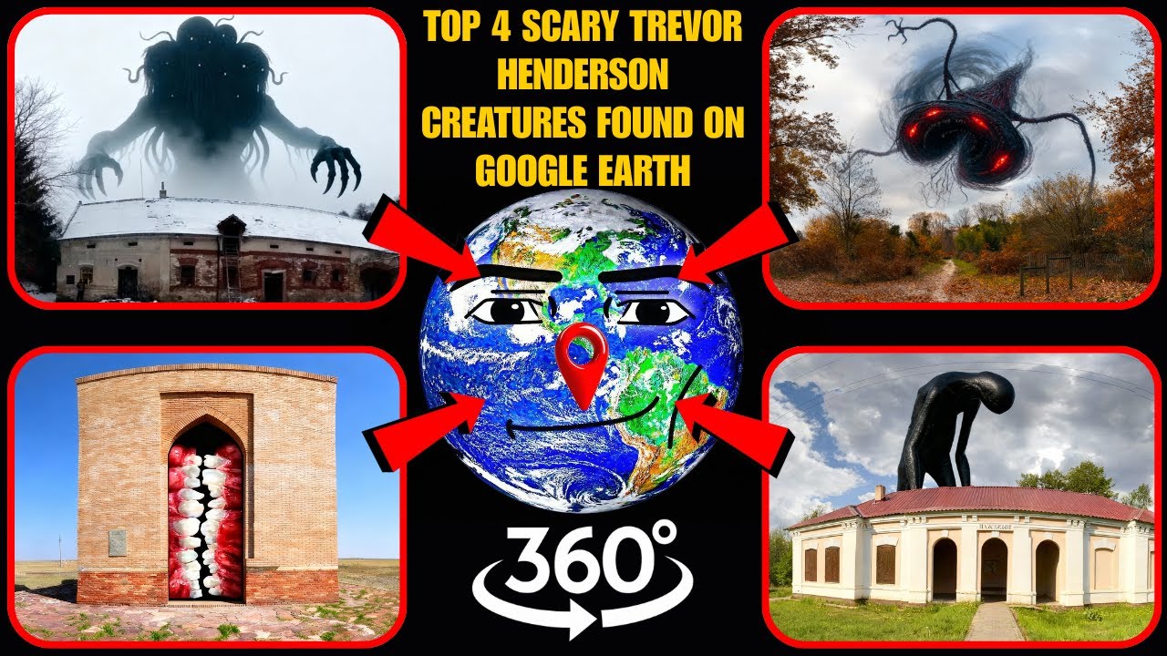 VR 360° - Top 4 Scary Trevor Henderson Creatures Found on Google Earth!