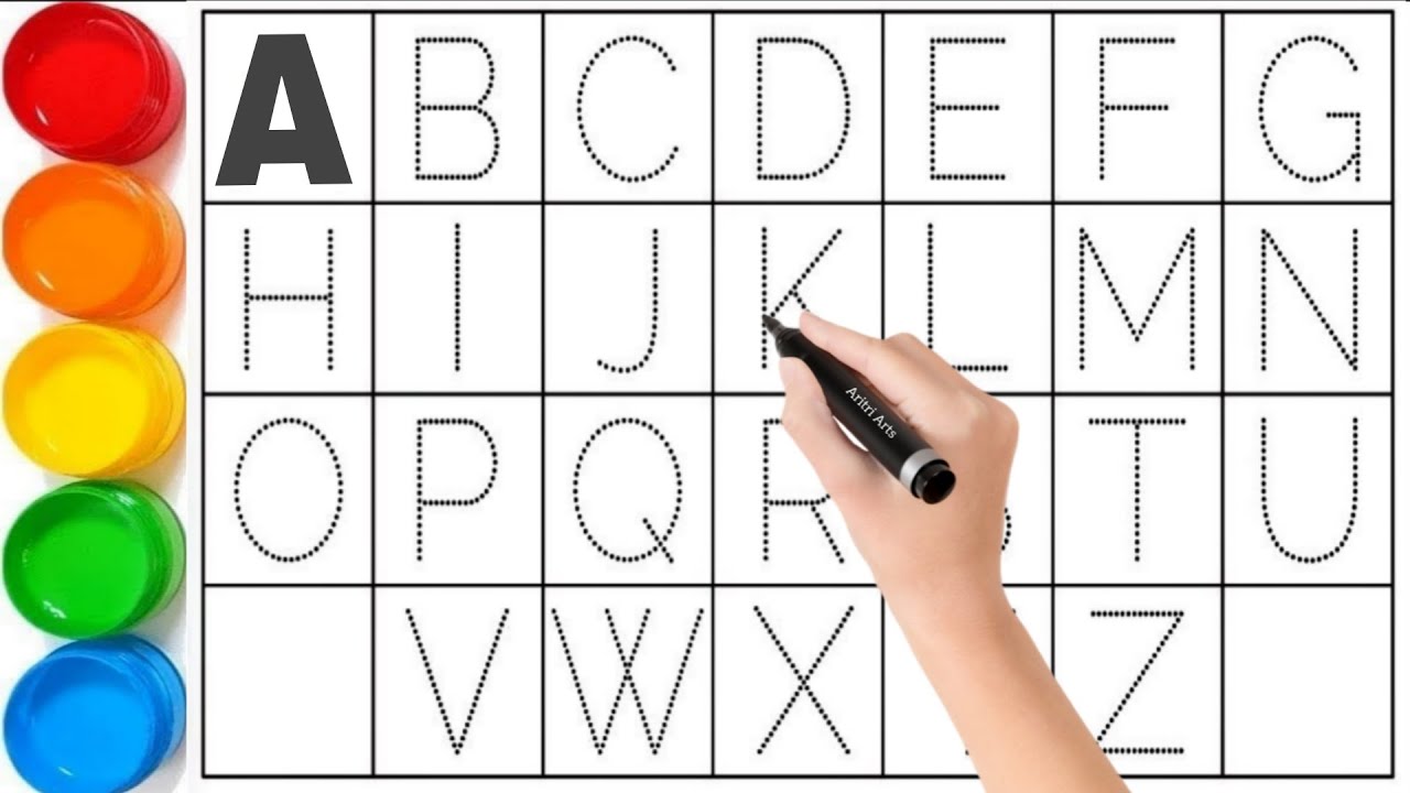 ABCページ ABCDEFGHIJKLMNOPQRSTUVWXYZ , Easy Draw and Paint Alphabet A to Z