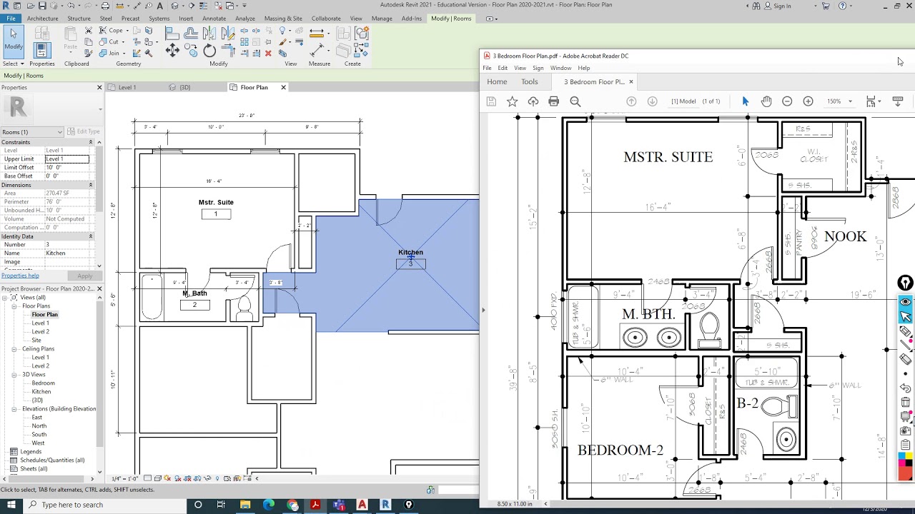 Create the Floor Plan Construction Document with C-Size Title Block ...
