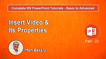 Part 23   Insert Video & Its Properties Urdu Tutorials by Irfan Bakaly