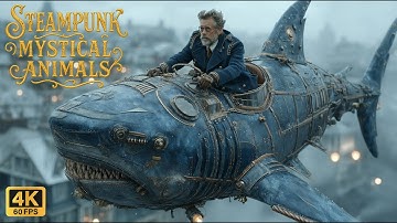 STEAMPUNK MYSTICAL ANIMALS: AI Art Video, Short Film, Futuristic Victorian Steampunk Creatures, 4K