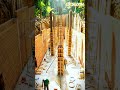 Building A Secret Underground House In The Jungle! 🏗️🌲 #shorts #house