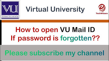 How to open VU Mail ID if password is forgotten |2023| etechwissen