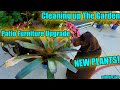 Patio furniture upgrade  garden cleanup  plant haul  saturday vlog