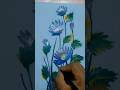 💙 "Beautiful Blue Flower Acrylic Painting | Easy Flower Art #acrylicpaintg #paintingvideo #shorts