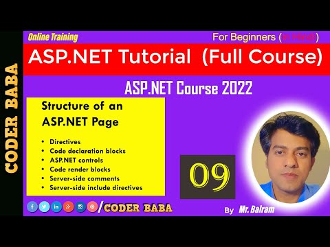 #9 ASP.NET Course 2022 | Page Structure and Directives | coderbaba