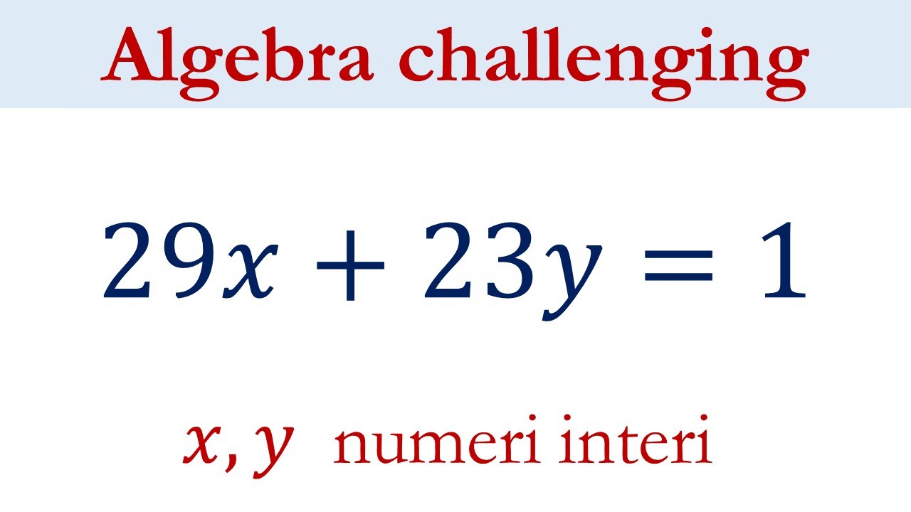 Equazione diofantea risolta con l'ALGEBRA MODULARE