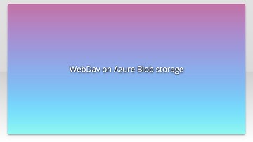 WebDav on Azure Blob storage