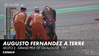 Augusto Fernandez à terre - Grand Prix de Catalogne - Moto 2