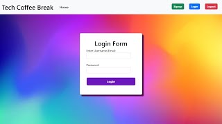 Complete Login and Registration Form using PHP MySQL | Session Logout | Part 2