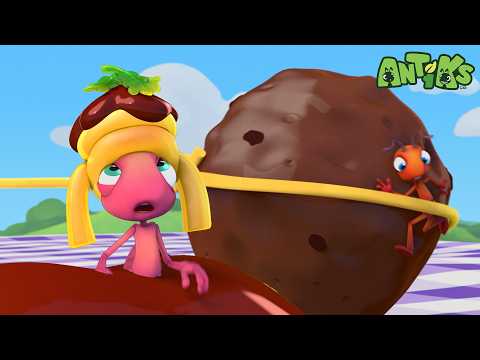 Joey & Boo's Meatball Mayhem! 🍝🐜 They're Rolling Away! | Antiks