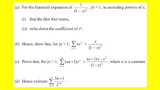 AEA 2004 q2 binomial expansion + sequences (Maths: Advanced Extension Award)