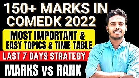 COMEDK 2022 STRATEGY 🔥| COMEDK IMPORTANT CHAPTERS😍| RVCE CSE PREPARATION |COMEDK 2022 | comedk 2022