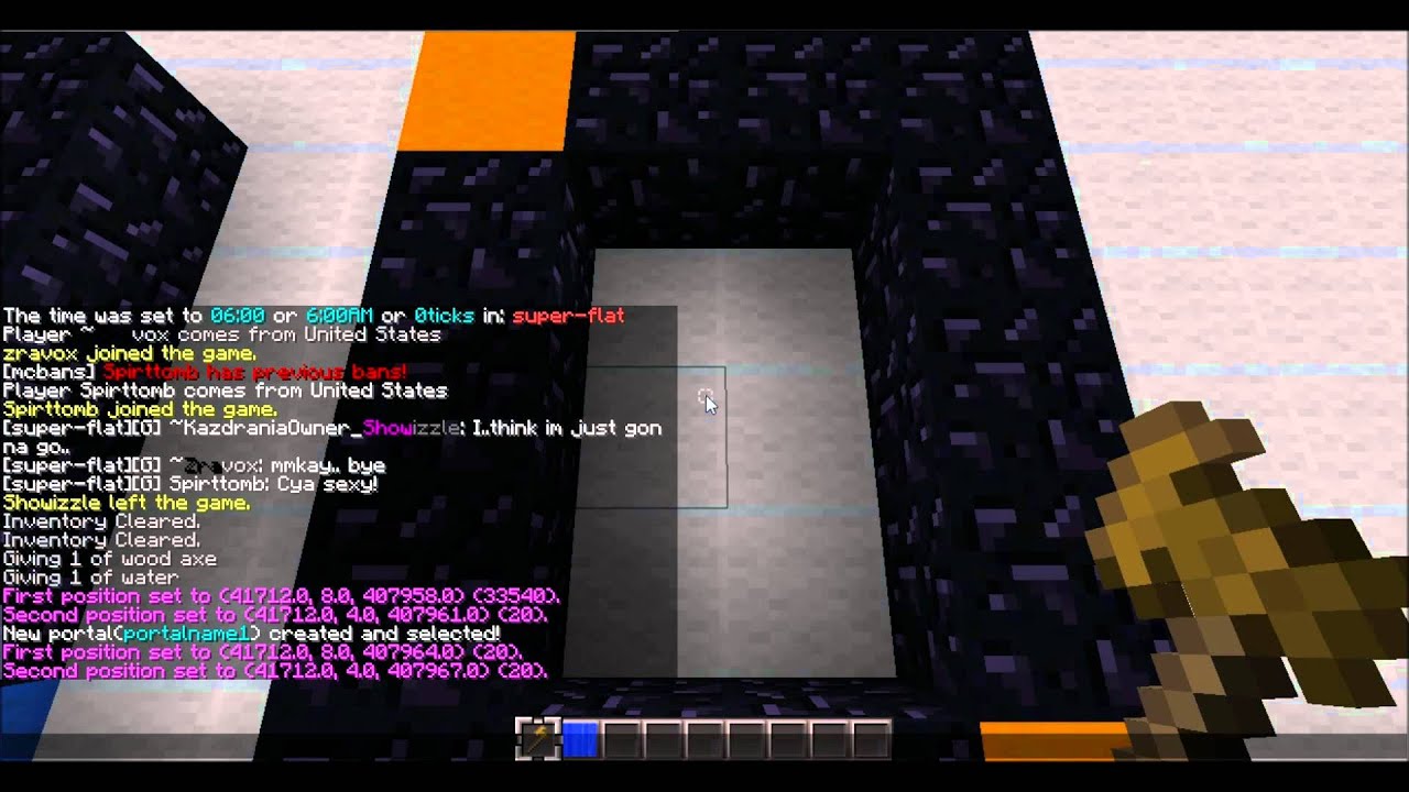 How to make a Multiverse Portal in Minecraft 1.6.1 Bukkit Server - YouTube