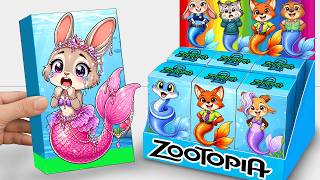 💖Paper DIY💖 Mermaid JUDY HOPPS x NICK WILDE 🐳🐬 | Unboxing ZOOTOPIA 2 FUNNY BOX | ASMR