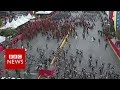 Venezuela drone attack soldiers seen running  bbc news