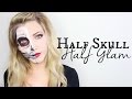 Half Skull Half Glam Makeup Tutorial | Halloween